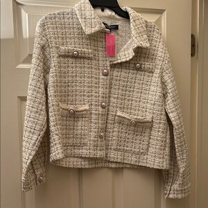 Simply Southern Cream Tweed Blazer